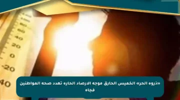 «ذروة الحر» الخميس الحارق موجة الأرصاد الحارة تهدد صحة المواطنين فجأة